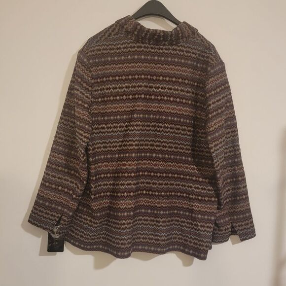 NEW Doncaster Chevron Ranchcore Southwestern Praire Desertchic Blazer Size 20W - Picture 8 of 9